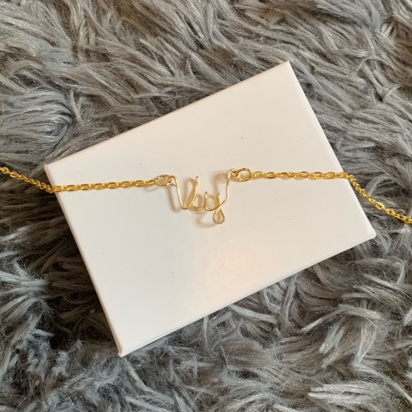 Customizable Gold Wire Necklace - Picture 9 of 10